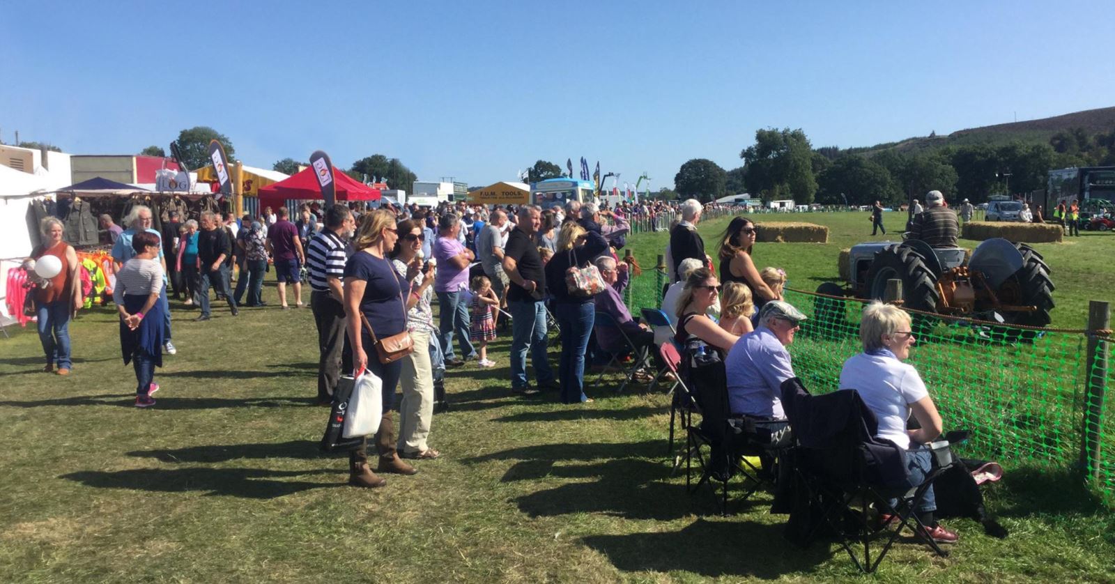 crowds enjoying the annual Wolsingham Show in County Durham